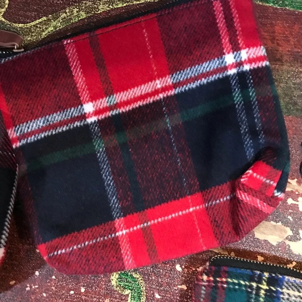 💄Set of 5/Flannel Makeup Bags